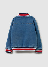 Ovs Denim Jacket With Striped Trims